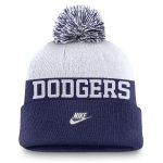 Los Angeles Dodgers Hats Shop – mens brooklyn dodgers nike navywhite peak rewind cuffed knit hat with pom Cap for True Fans