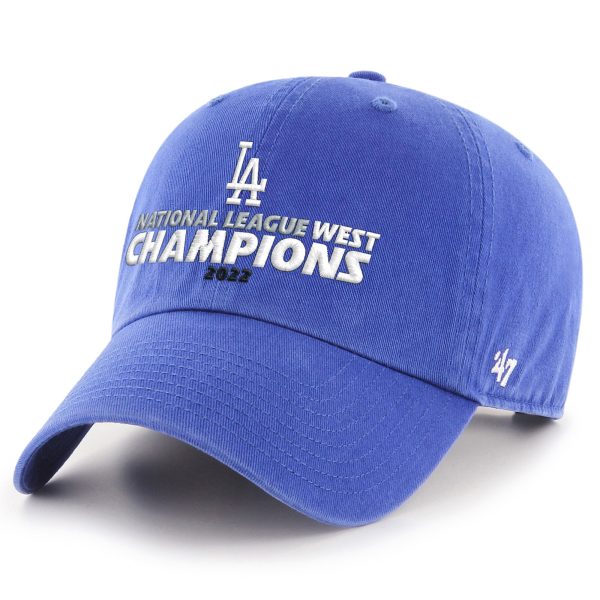 Los Angeles Dodgers Hats Shop – mens los angeles dodgers 47 royal 2022 nl west division champions clean up adjustable hat Cap for True Fans