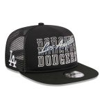 Los Angeles Dodgers Hats Shop – mens los angeles dodgers new era black street team a-frame trucker 9fifty snapback hat Cap for True Fans